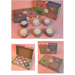 60mm Vegan Soy Candles , Handmade Long Lasting Smelling Candles Persimmon