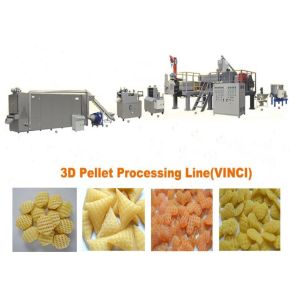2D 3D Food Fryums Snack Pellet Production Line Extruder Machine Steady