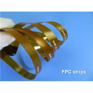 Polyimide 0.5mil Flexible PCB Board With Yellow Coverlay