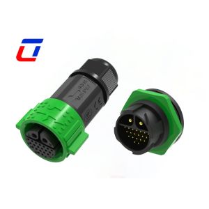 Signal And Power Multi Connectors M25 2+20 Pin Waterproof 300 Volt Wire To Board