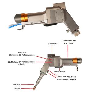 Handheld Double Wobble Laser Welding Head with Diverse Welding Beam Patterns