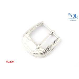 Nickle Color Plating Casual Belt Buckle , Metal Strap Adjuster Buckle 30mm