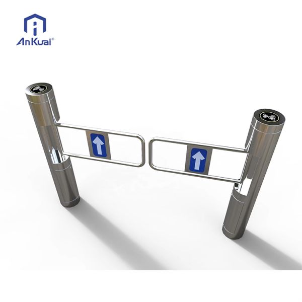 304 Stainless Steel Flap Barrier Turnstile with RS485 Communication IP54