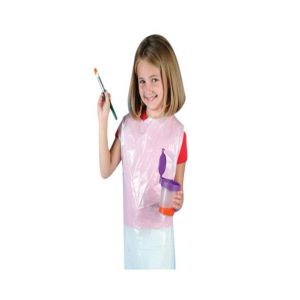 Smooth Surface Disposable White Plastic Aprons Comfortable Easy Wearing