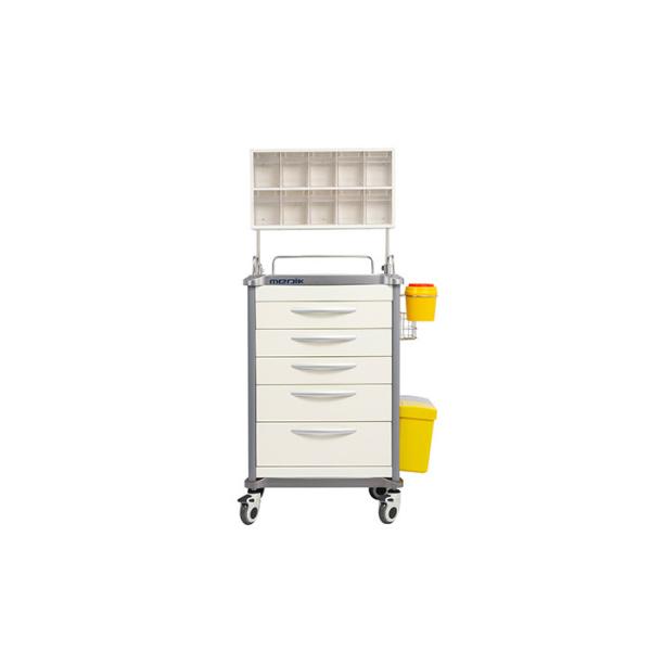 Quality Five Drawers Anesthesia Medical Trolleys With  Aluminum Columns wholesale