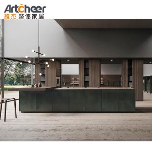 L Shape Island Design Modular Kitchen Cabinets Functional