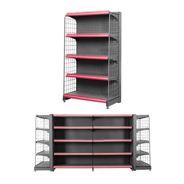 Quality Wire Mesh Back Panel Metal Wire Display Shelving For Supermarket Retail Store wholesale