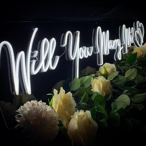 Quality 40 C Neon Sign Custom Wedding Decoration Marquee Light Up Letters Will You Marry Me wholesale