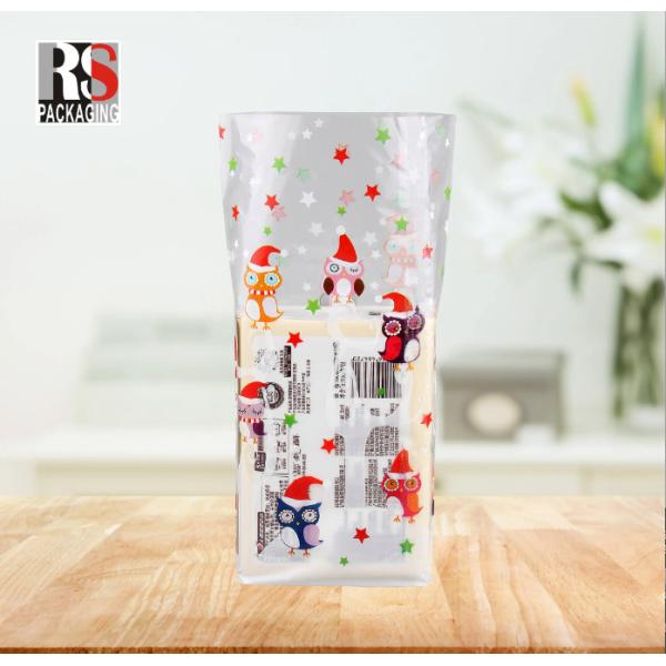 Customization Stand Up Pouch Cross Block Bottom Bags Cellophane Clear Treat Poly