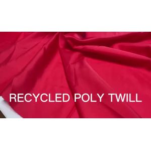 Cheap Private Customized Recycled Poly Twill 75d Recycled Polyester Fabric for sale
