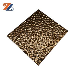 PVD Color Stamped Finish Decorative Stainless Steel Sheet 4x8 SS Ceiling Panel