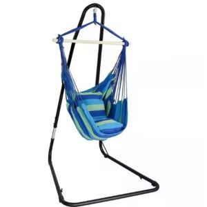 Outdoor Folding Double Hammock Stand with Customized Color and Easy Collapsible Design