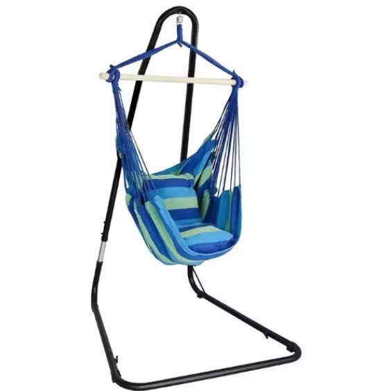 Quality Outdoor Folding Double Hammock Stand with Customized Color and Easy Collapsible Design wholesale