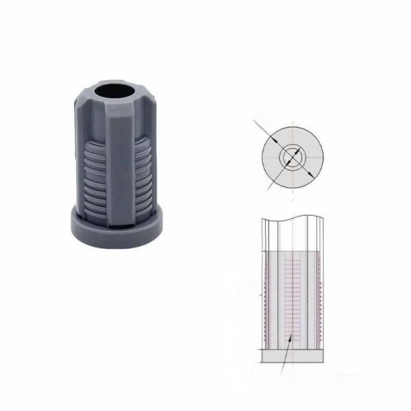 DYP43-12 Lean Tube Accessories Aluminum Frame Support PP Foot Connector for