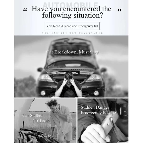 Metal Triangle Auto Use Automotive First Aid Kit Reflective Roadside Kits For Cars