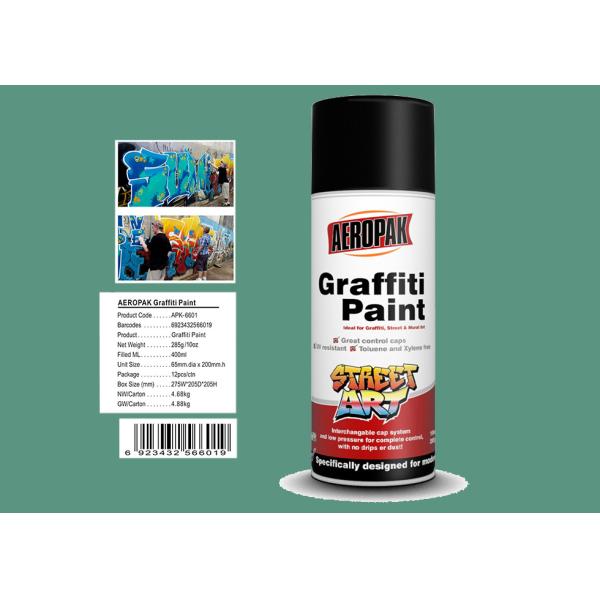 Quality Apple Green Color Graffiti Spray Paint 400ml Filled With MSDS Certificate wholesale