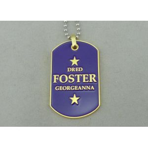 Die Casting Personalised Dog Tags , Zinc Alloy Material , Gold Plating
