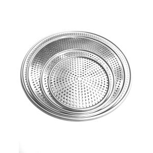 16 inch perforated round aluminum pizza pan punched pizza tray baking tray for