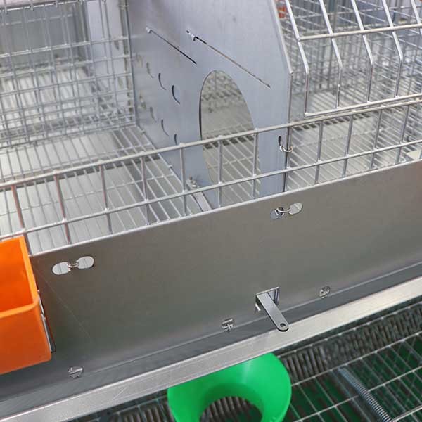 Quality 24 Cells Battery Operating Farm Rabbit Cage Two Tiers Easy Cleaning Durable wholesale