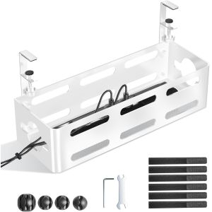 Functional Design Multifunctional Metal Cable Management Box for Desk Cord Organizers
