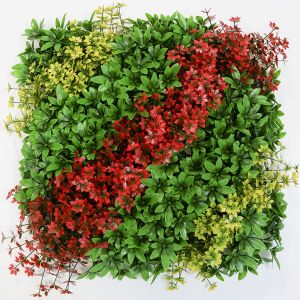 China Customized Decorative Artificial Green Walls Plant Panel 20mm Plastic Foliage For Hedge on sale