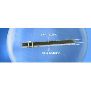 Hybrid Multilayer High Frequency PCB Board Bulit On Rogers 20mil RO4003C and FR