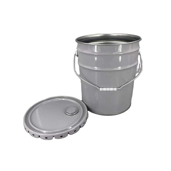 Quality Iron Round Metal Paint Bucket With Lid Customizable Offset Printing Tinplate Pail wholesale