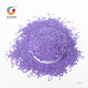 1mm Bulk Blue Eco Friendly PET Solvent Resistance Glitter Chunky Round For