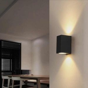 Rectangle Modern LED Wall Lamp Dimmable LED Wall Sconce Light 12W Waterproof