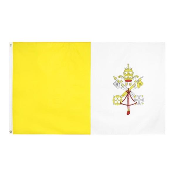 Quality 3x5 Foot Rectangular Knit Polyester Vatican National Flag wholesale