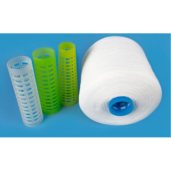 Raw White Bright 40/2 Spun Polyester Yarn For Sewing Thread High Tenacity