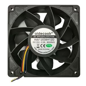 120x120x38mm Computer Cabinet Cooling Fan M12D Plastic Material