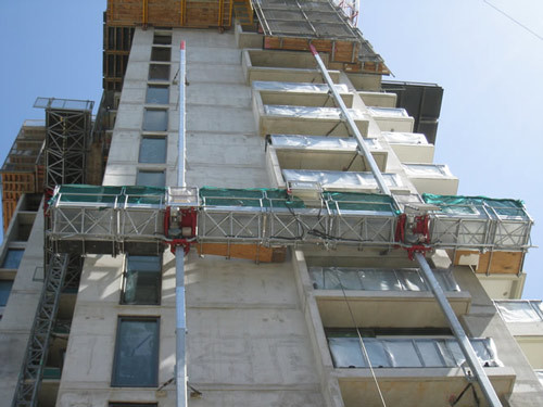 800 Rated Load Personalized Rope Steel Suspended Rope Platform For Building Maintenance