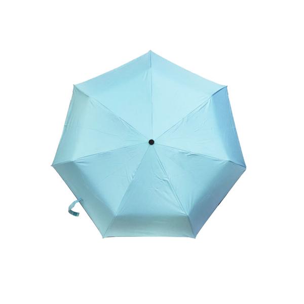 Color Coated Automatic Travel Umbrella Sun Protection 190T Pongee Fabric