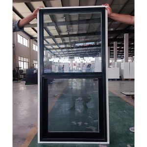 Heat Insulated UPVC Single Hung Window Ventilator White Black