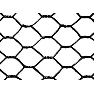 Cheap Black Galvanized Chicken Wire Mesh , Hexagonal Chicken Wire With Strong Welding Points for sale
