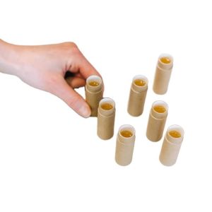 Eco-friendly custom-made empty 0.3 oz lip balm paper tube packaging