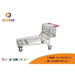 China Supermarket Warehouse Logistics Trolley Movable Folding For Transporting Goods on sale