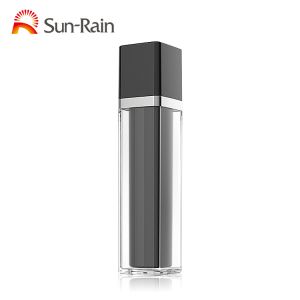 30ml 50ml rotate cosmetic empty black airless lotion pump bottles