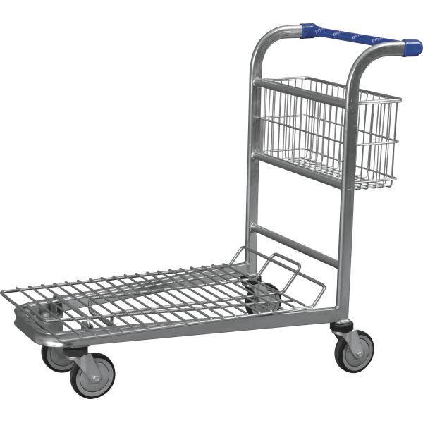 Wire Metal Warehouse Trolleys With 4 Swivel 5 Inch Wheels , 150KGS For Lower
