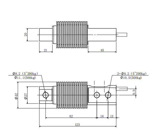 10~500kg Capacity Shear Beam 20v Sensor Stainless Steel Weighing Load Cell