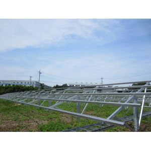Large Scale Economical Solar Ground Mount System Pile Driven Solar Racking Rails