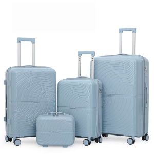 Soft Handle 28 Inch Expandable PP Suitcase 360 Spinner Wheel Luggage with Anti