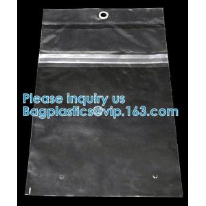 Hanging Hole Resealable apperal Packaging Bags For Clothes, Zipper Plastic Bags