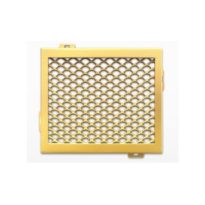 Colored Interior Decorative Expanded Mesh Ceiling With Four Anchor Metal Frame