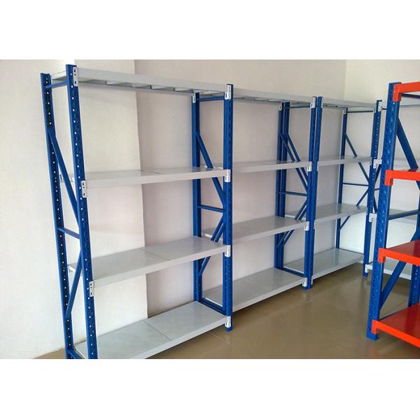 Quality Steel Slotted Angle Shelving Rack , Adjustable Industrial Warehouse Racking System wholesale