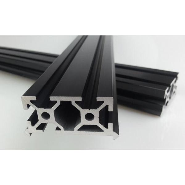 Black Anodized 6063 / 6065 V Slot Extruded Aluminium Profiles With OEM / ODM