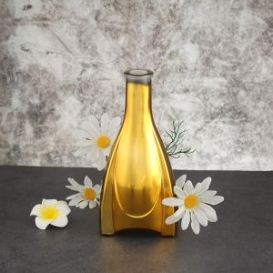 500ml Electrated Sparkling Wine Champagne Glass Bottle with Metal Labels by