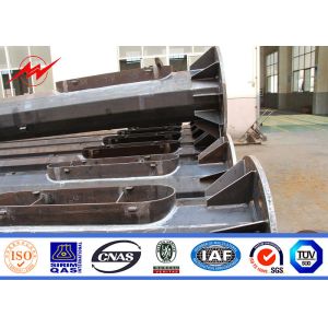 35M Round Galvanized Stadium High Mast Light Pole With 400kg Rasing Lifting