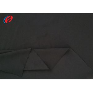 Full Dull Black Color 80% Polyamide 20% Elastane Fabric For Swimwear / Garment